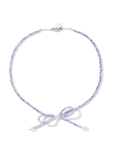 Little Bow Necklace - Lilac Kiss