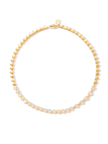 Little Diamond Hearts Necklace