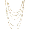 Lively Droplets Multi Layered Necklace - Metallic Moonlight