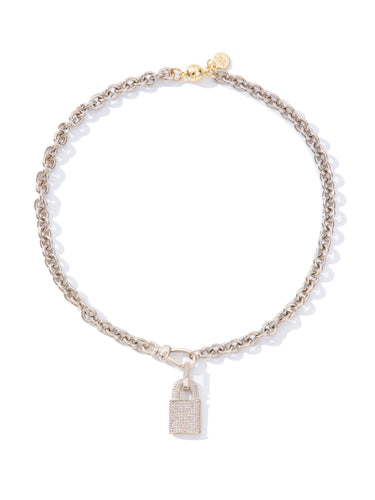 Locked In Time Necklace - Linen
