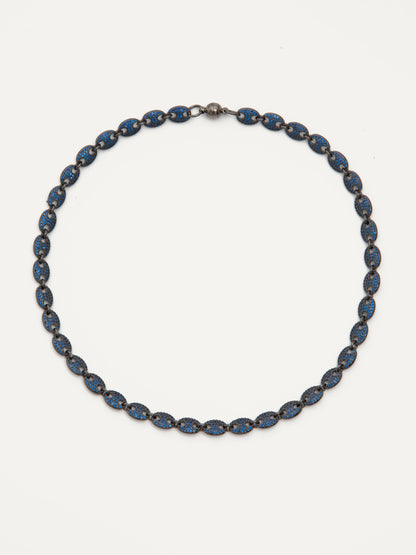 London Necklace - Gunmetal Navy