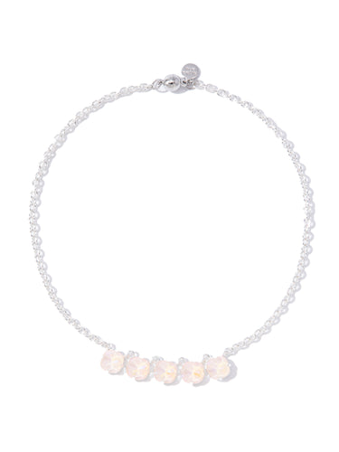 Los Angeles Necklace - Liquid Metallic Pearl White