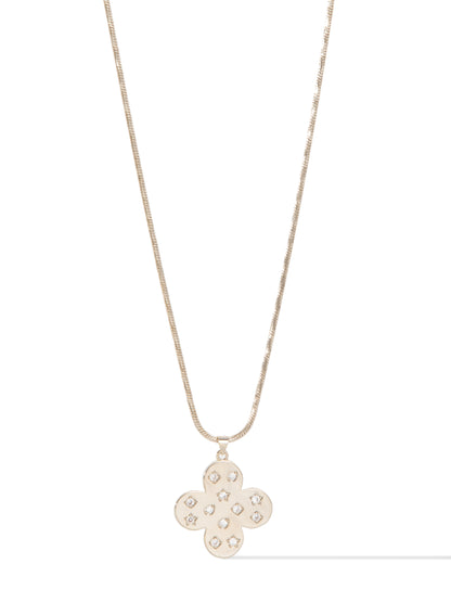 Louie Goes To Paris Necklace - Metallic Linen