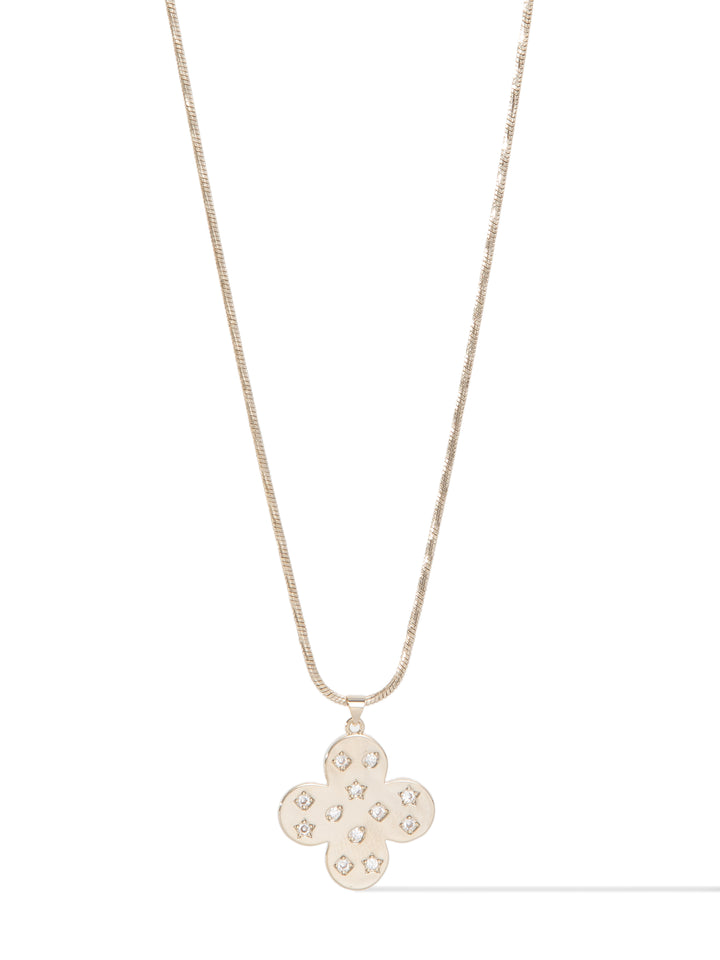 Louie Goes To Paris Necklace - Metallic Linen