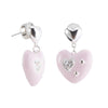 Loving Gaze Earrings - Liquid Metallic Pearl White Tickle Me Pink