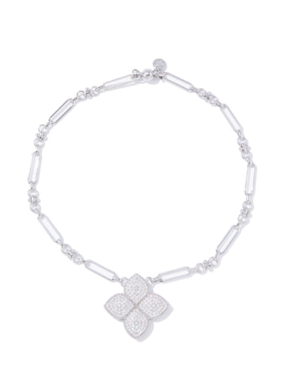 Lucky Bloom Necklace - Silver