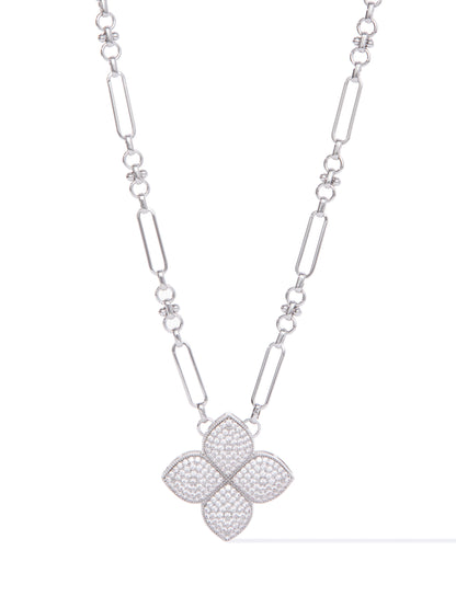 Lucky Bloom Necklace - Silver