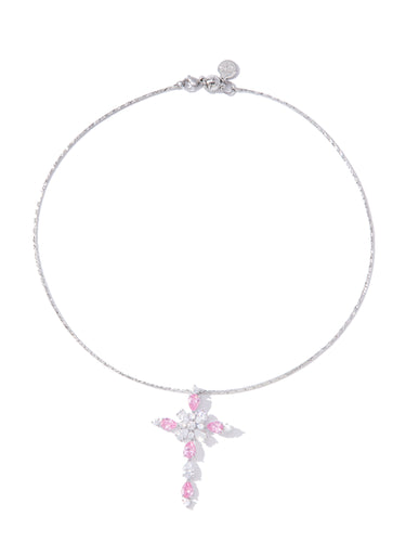 Lucky Cross Necklace - Petal