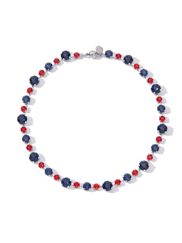 Lucy In The Sky Necklace - Navy Red