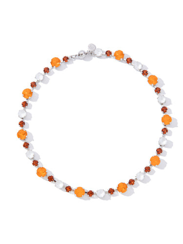 Lucy In The Sky Necklace - Orange White