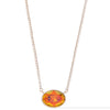 Lila Necklace - Linen Amber Glow