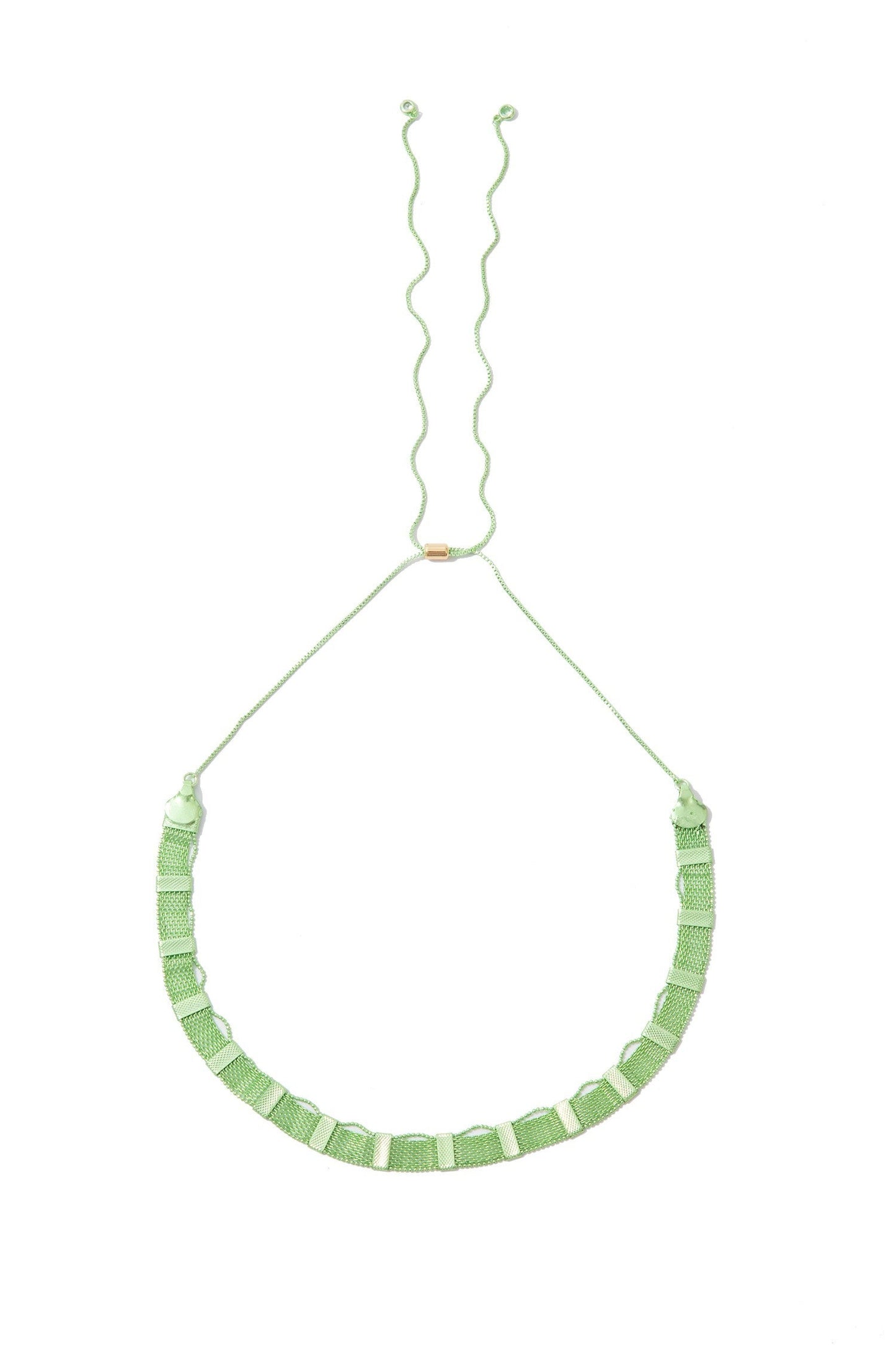 Las Vegas Necklace - Liquid Metallic Apple Martini
