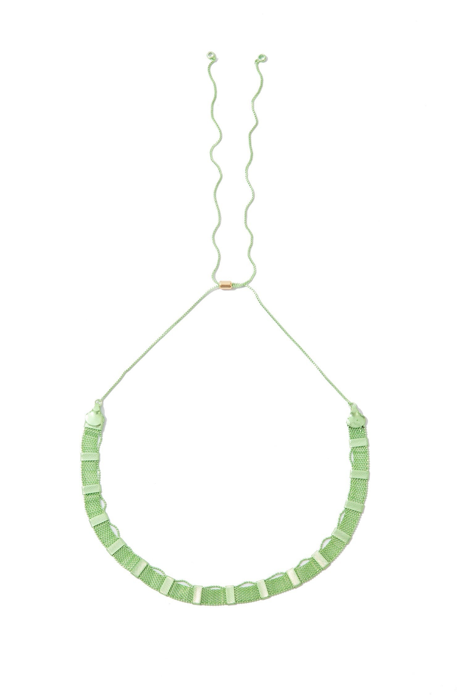 Las Vegas Necklace - Liquid Metallic Apple Martini