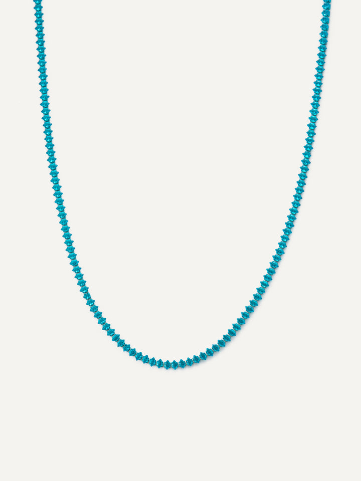 Maddie Necklace - Liquid Metallic Blue Lagoon