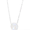 Madrid Nights Necklace - Liquid Metallic Pearl White Opal