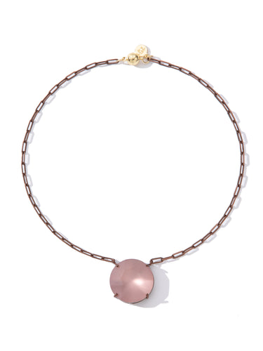 Madrid Nights Necklace - Metallic Chocolate Sienna Silk