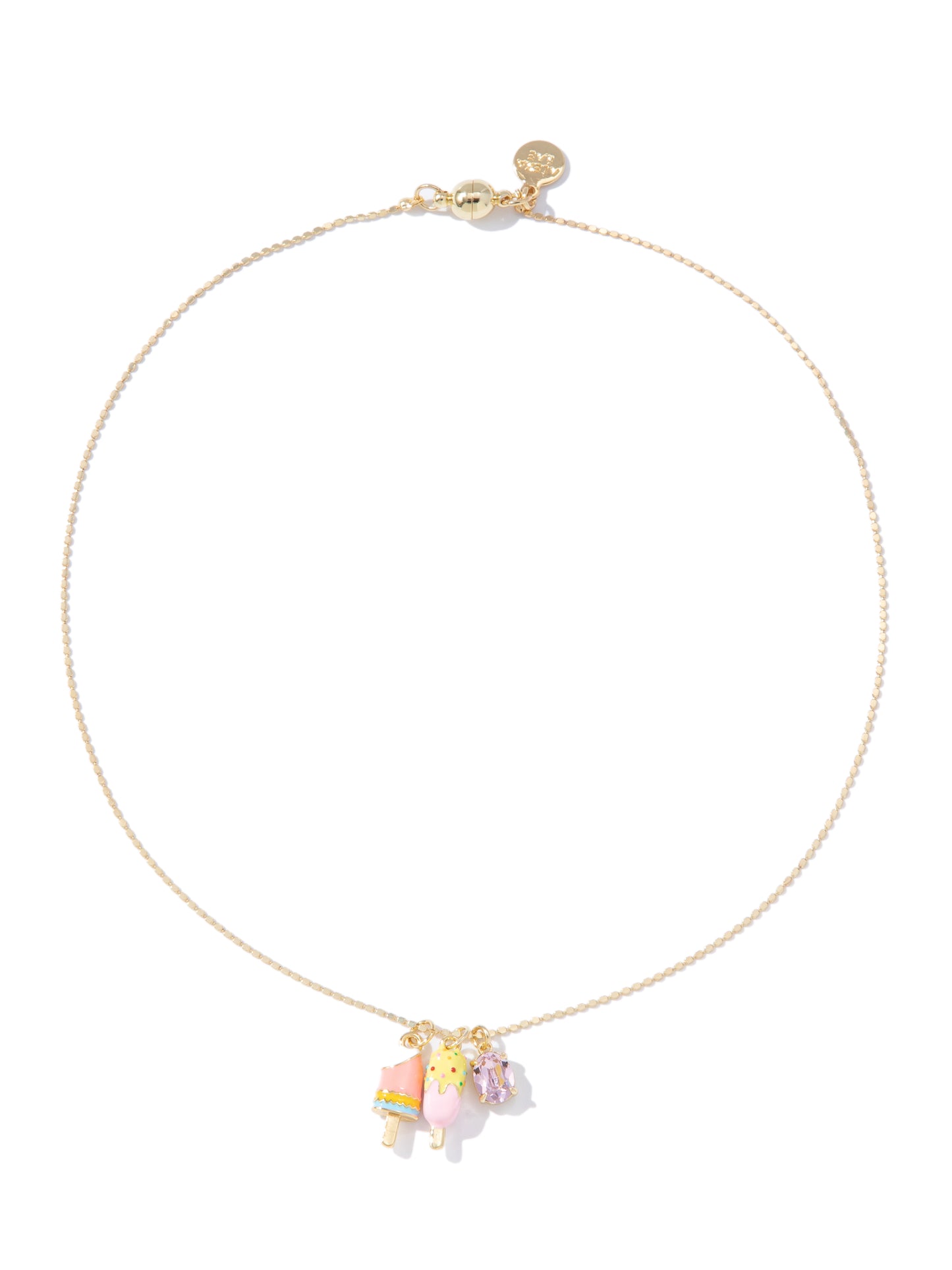 Magical Moments Necklace - Gold Ice Cream Date