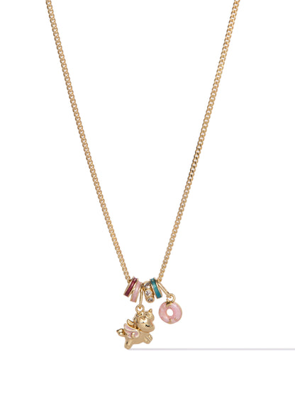 Magical Moments Necklace - Gold Unicorn Wishes