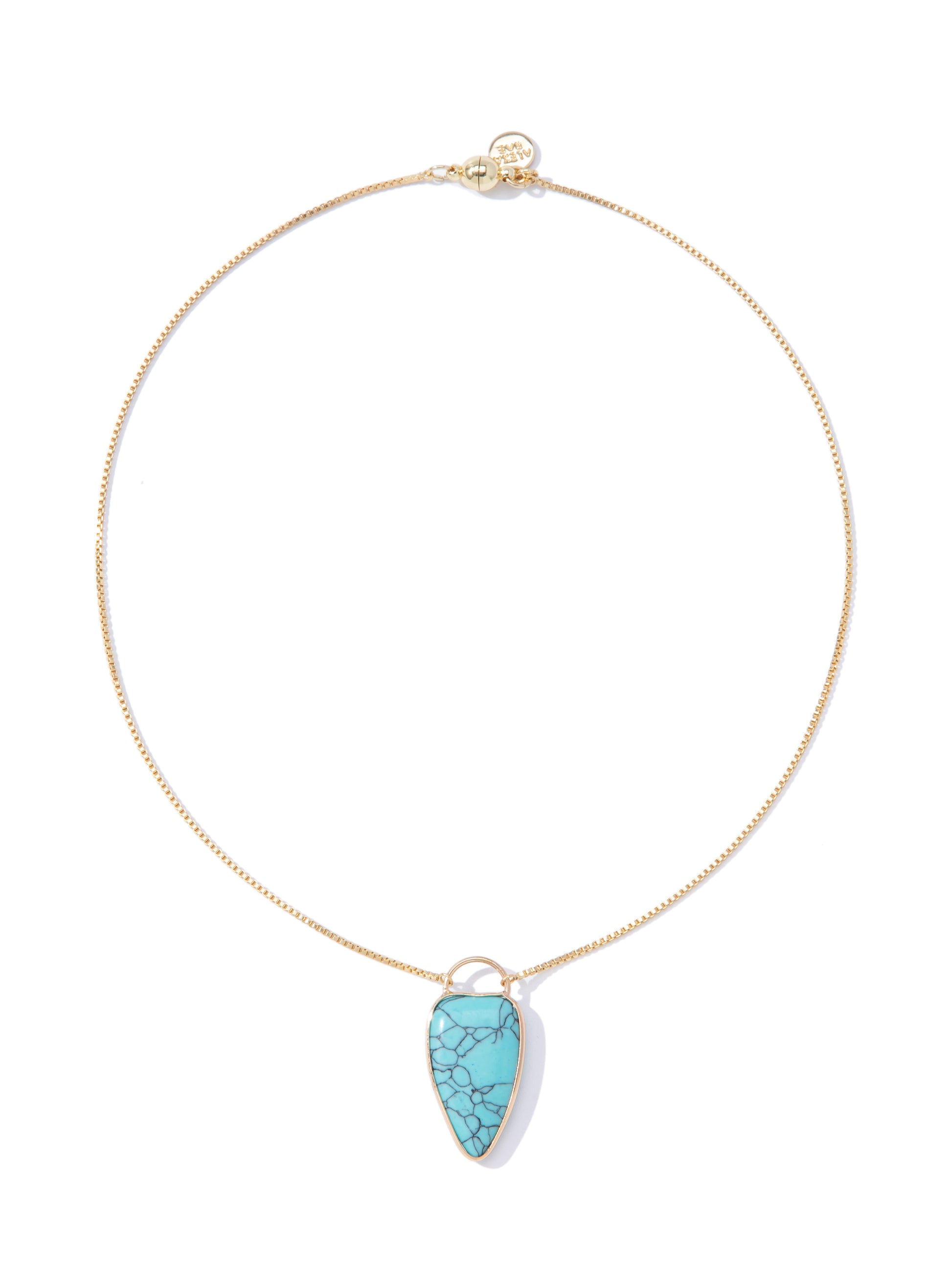 Maverick Necklace - Gold Turquoise