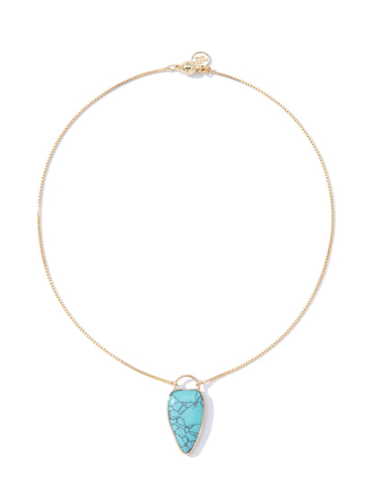 Maverick Necklace - Gold Turquoise
