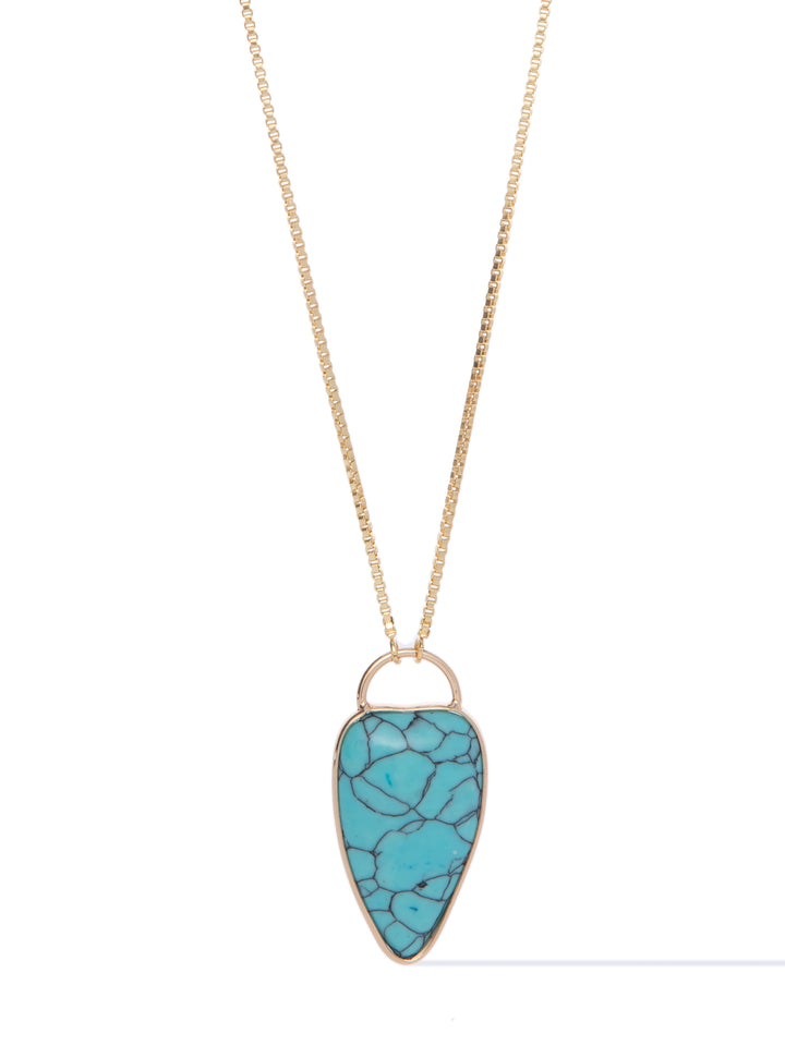 Maverick Necklace - Gold Turquoise