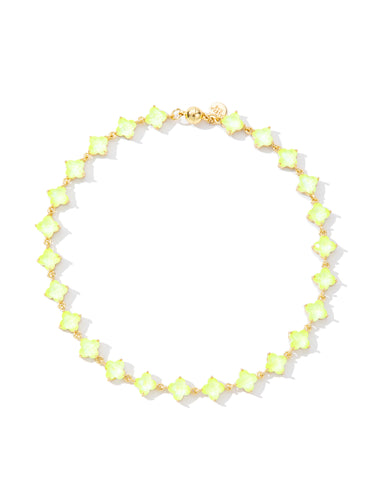 Midnight In Venice Necklace - Neon Yellow