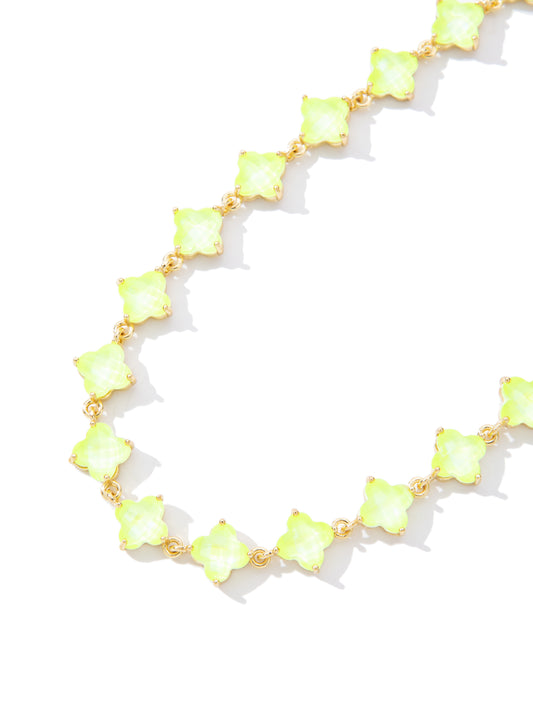 Midnight In Venice Necklace - Neon Yellow