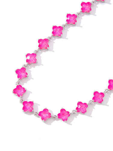 Midnight In Venice Necklace - Neon Pink