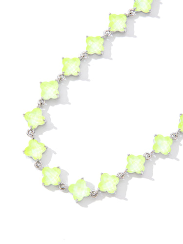 Midnight In Venice Necklace - Neon Yellow