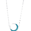 Midnight Moon Necklace - Liquid Metallic Pearl White