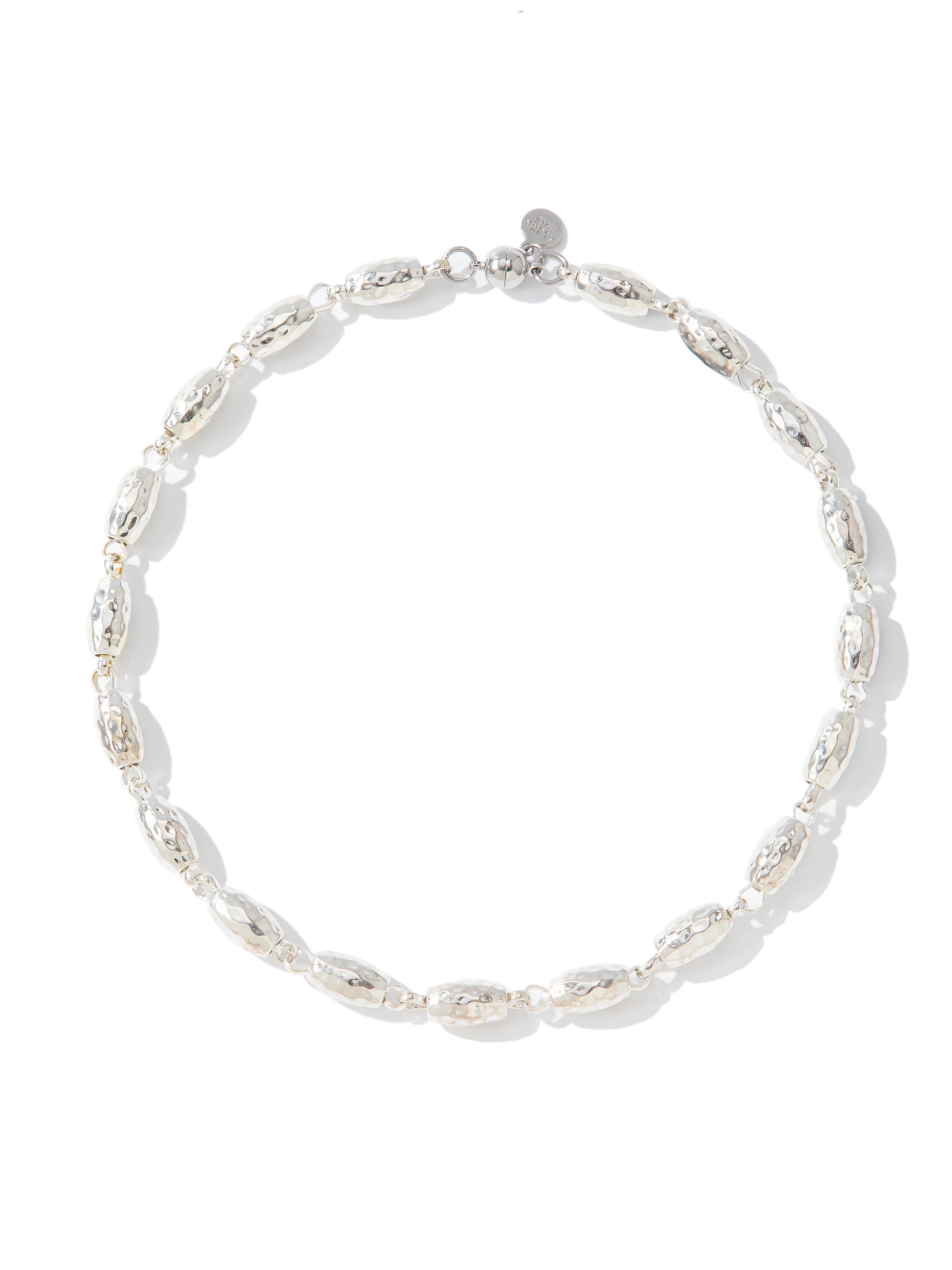 Midnight Rain Necklace - Liquid Metallic Pearl White