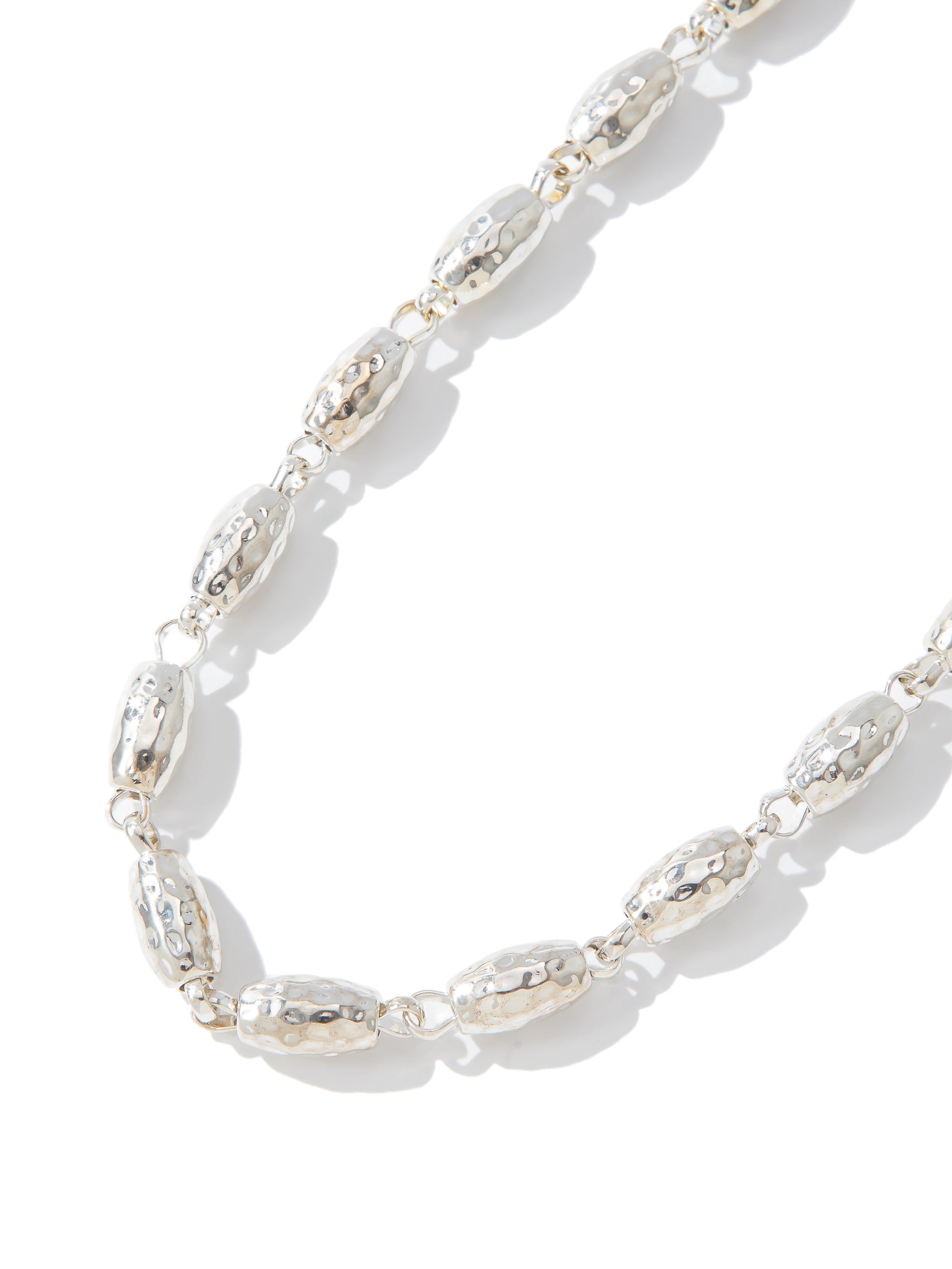 Midnight Rain Necklace - Liquid Metallic Pearl White