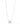 Mini Crystal Glow Square Necklace - Liquid Metallic Pearl White Pink Salt