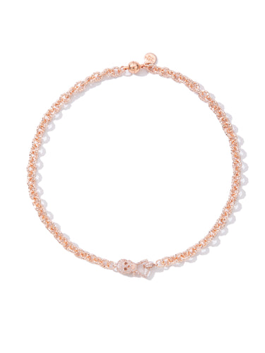 Mini Skully Necklace - Light Rose Gold