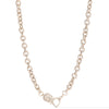 Mini Skully Necklace - Metallic Linen