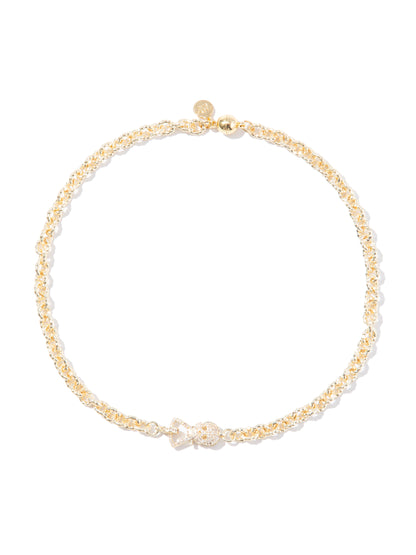 Mini Skully Necklace - Metallic Moonlight