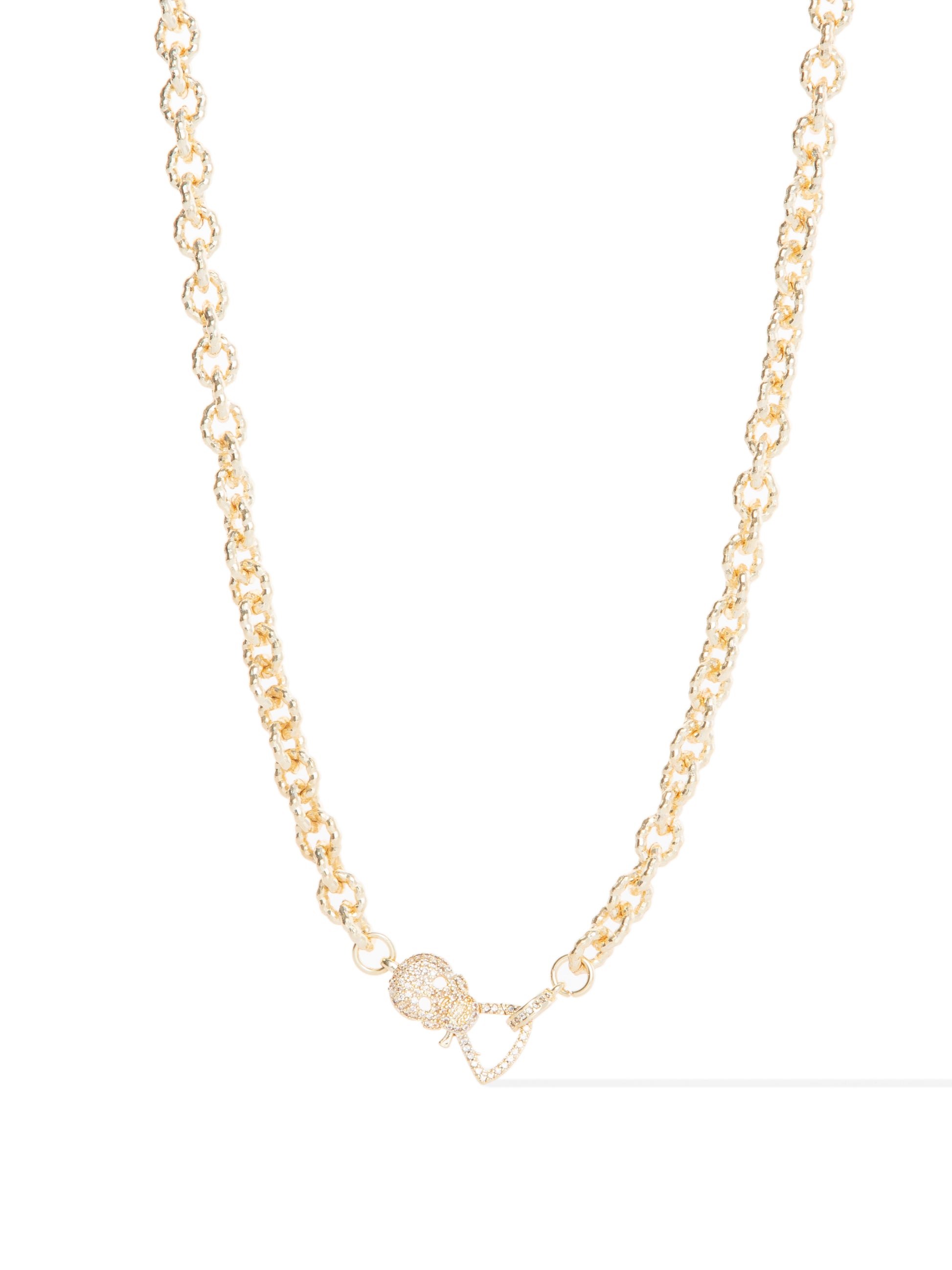 Mini Skully Necklace - Metallic Moonlight