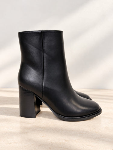 Cami Round Toe Booties - Black