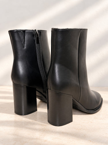 Cami Round Toe Booties - Black