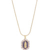 Miracle Medal Necklace - Gold Lilac