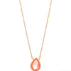 Moon Drops Necklace - Neon Coral