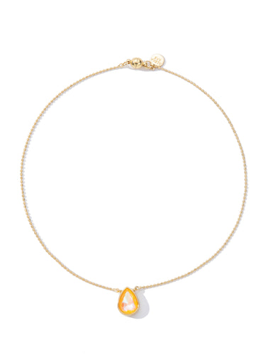 Moon Drops Necklace - Neon Guava