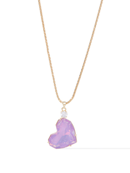 Moonlight Serenade Necklace - Gold Lilac Kiss