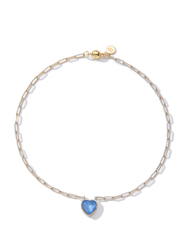 Moonlit Melody Necklace - Linen Blue Horizon
