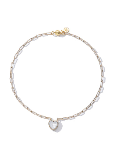 Moonlit Melody Necklace - Linen Snow Glow