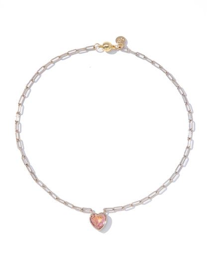 Moonlit Melody Necklace - Metallic Linen Blush