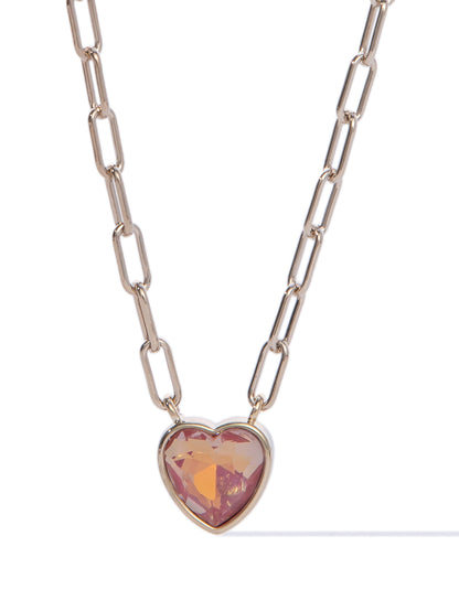 Moonlit Melody Necklace - Metallic Linen Blush