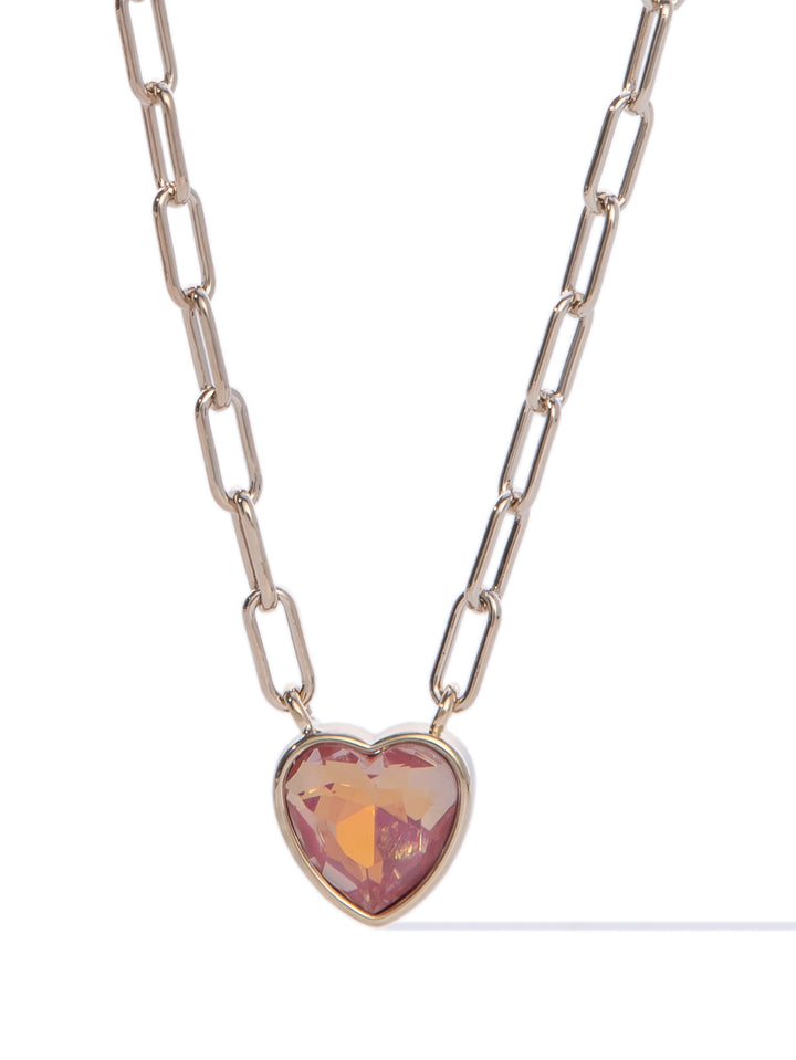 Moonlit Melody Necklace - Metallic Linen Blush