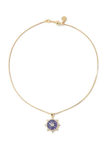 Mystic Love Necklace - Gold Lilac