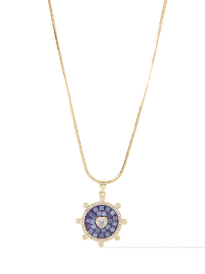 Mystic Love Necklace - Gold Lilac